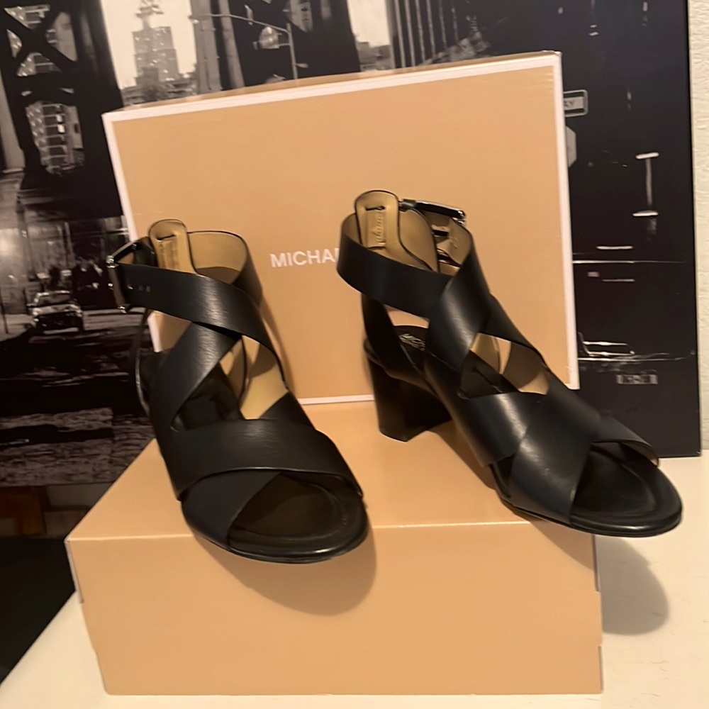 Michael Kors black sandal heels